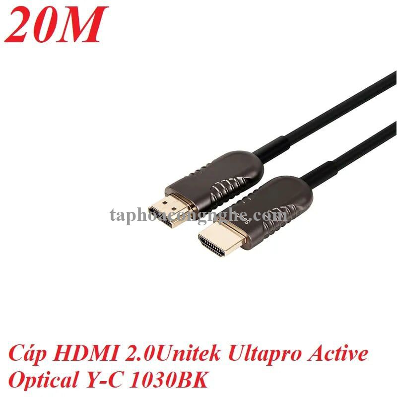 Unitek 96113 Y-C1030BK 4k 60Hz chuẩn 2.0 20M Màu Xanh Lam Cáp Hdmi sợi quang Ultrapro 30096113